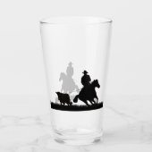 Country Western Cowboy Bier oder Wasser Glas (Vorderseite)
