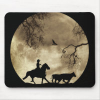 Country Western Cowboy Big Moon Reiten