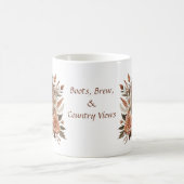 Country Western Cowboy Boot mit Blume Kaffeetasse (Mittel)