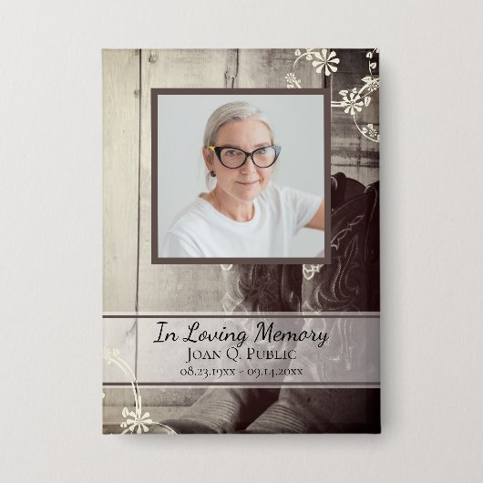 Country Western Cowboy Boots Beerdigungsdenkmal Button (Vorderseite)