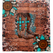 Country Western Cowboy Boots Duschvorhang (Vorderseite)