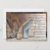 Country Western Cowboy Boots Hochzeitseinladung Einladung (Rückseite)