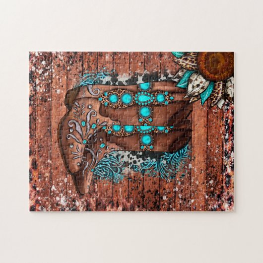 Country Western Cowboy Boots Puzzle (Horizontal)