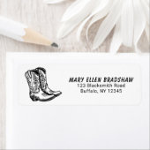 Country Western Cowboy Boots Rücksendeadresse-Labe (Insitu)