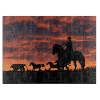 Country Western Cowboy Cutting Board Schneidebrett