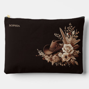 Country Western Cowboy Hat und Blume Zubehörtasche