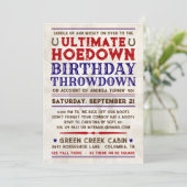 Country Western Cowboy Hoedown Party Einladung (Stehend Vorderseite)