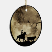 Country Western Cowboy Keramik Ornament (Rechts)
