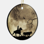 Country Western Cowboy Keramik Ornament (Links)