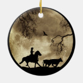 Country Western Cowboy Keramik Ornament (Hinten)