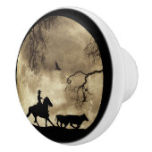 Country Western Cowboy Keramikknauf (Rechts)