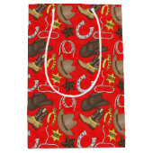 Country Western Cowboy kleine Geschenktasche Mittlere Geschenktüte (Vorderseite)