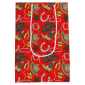 Country Western Cowboy kleine Geschenktasche Mittlere Geschenktüte (Rückseite)