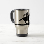 Country Western Cowboy Pferderücken Mug Reisebecher (Vorderseite Links)