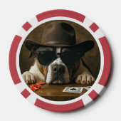 Country Western Cowboy Pitbull Poker Pokerchips (Rückseite)