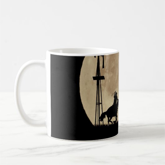 Country Western Cowboy Roping Kaffeetasse (Links)