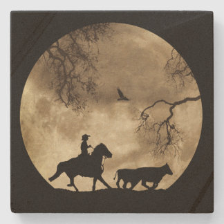 Country Western Cowboy Steinuntersetzer