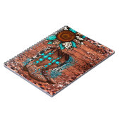 Country Western Cowboy Stiefel und Blume Notizblock (Linke Seite)