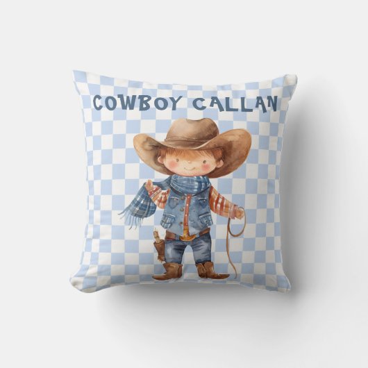 Country Western Cowboy Throw Pillow Kissen (Vorderseite)