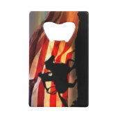 Country Western Cowboy und Flagge Geldbeutel Flaschenöffner (Vorderseite)