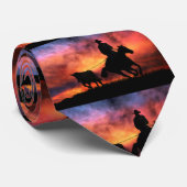 Country Western Cowboy und Steer Krawatte (Gerollt)