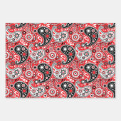 Country Western Cowboy Weihnachten Bandana Paisley Geschenkpapier Set (Vorderseite 3)