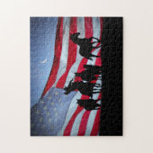 Country Western Cowboy Wild Horses American Puzzle (Vertikal)