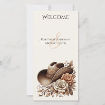 Country Western Cowgirl Hut mit Blume