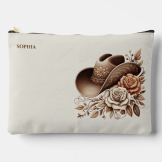 Country-Western-Cowgirl-Hut mit Blumen Zubehörtasche