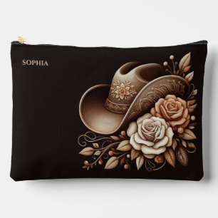 Country-Western-Cowgirl-Hut mit Blumen Zubehörtasche