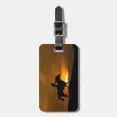 Country Western Cowgirl Sunset Gepäckanhänger (Vorderseite vertikal)