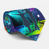 Country Western Dance Couple Lighted Dance Floor Krawatte (Gerollt)