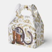 Country Western filigrane Hochzeit Geschenkschachtel (Rückseite)