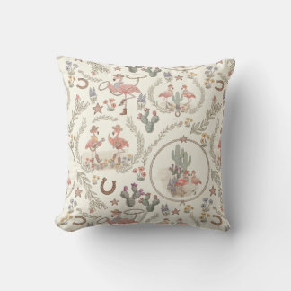 Country Western Flamingo Wurfkissen Kissen