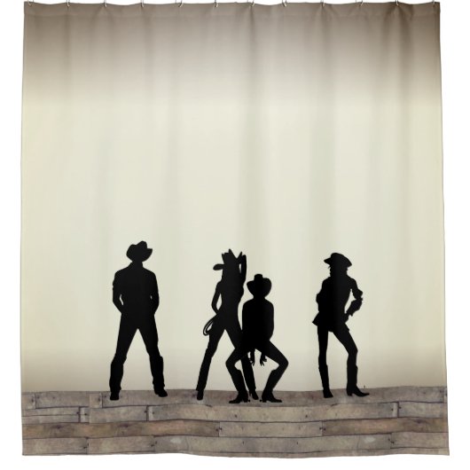 Country Western Fun Duschvorhang (Vorderseite)