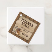 Country Western Gewollt Cowboy Birthday Square Geschenkanhänger (Beispiel)