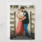 Country Western Hochzeit zwei Fotos Save the Date (Rückseite)