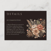 Country Western Hochzeitblumen Begleitkarte (Rückseite)