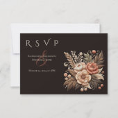 Country Western Hochzeitblumen RSVP Karte (Vorderseite)