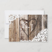 Country Western Holzwolle Rustic RSVP Card Karte (Rückseite)