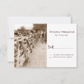 Country Western Horse Corral Wedding RSVP Cards (Rückseite)