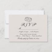 Country Western Horse Elfenbein Rustikale Hochzeit RSVP Karte (Vorderseite)