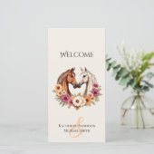 Country Western Horses-Hochzeitsprogramm (Stehend Vorderseite)