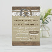 Country Western Horseshoe Hochzeitseinladungen Einladung (Stehend Vorderseite)