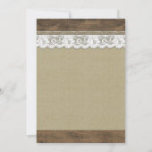 Country Western Horseshoe Hochzeitseinladungen Einladung (Rückseite)