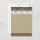 Country Western Horseshoe Wedding RSVP Cards (Rückseite)