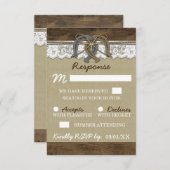 Country Western Horseshoe Wedding RSVP Cards (Vorne/Hinten)