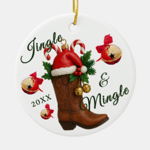 Country Western Jingle & Mingle Keramik Ornament