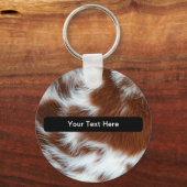 Country Western Kuh Muster Schlüsselanhänger (Vorderseite)