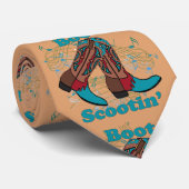 Country Western Line Dance Boot Scootin' Necktie Krawatte (Gerollt)